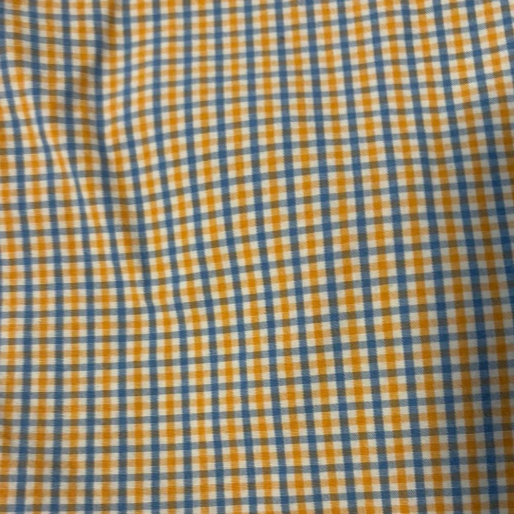 J. Crew Men's blue and orange Checkered Shirt sz M
